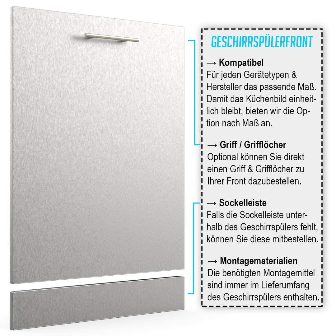 Geschirrspülerfront 19mm Farb- und Maßkonfigurator