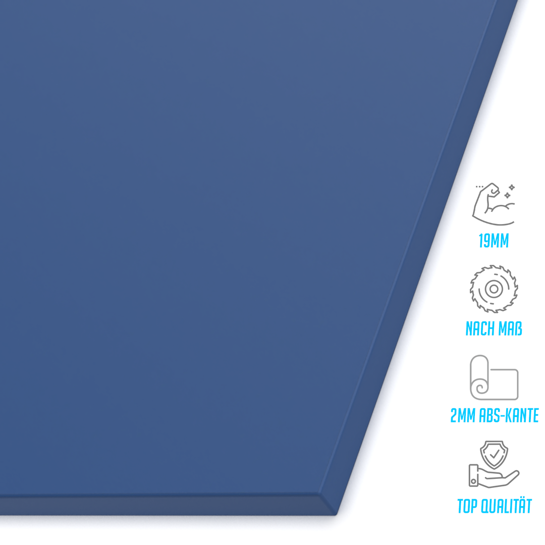 Küchenfront 19mm Enzianblau