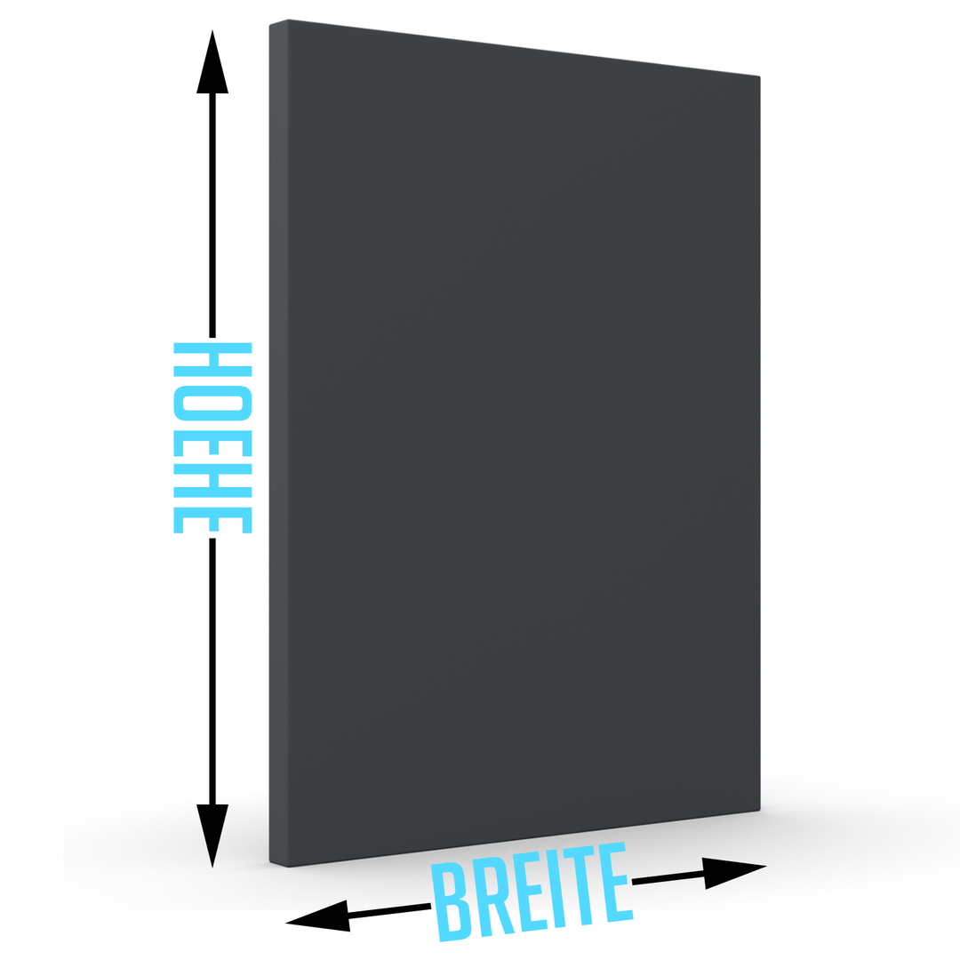 Küchenfront 19mm Graphitschwarz