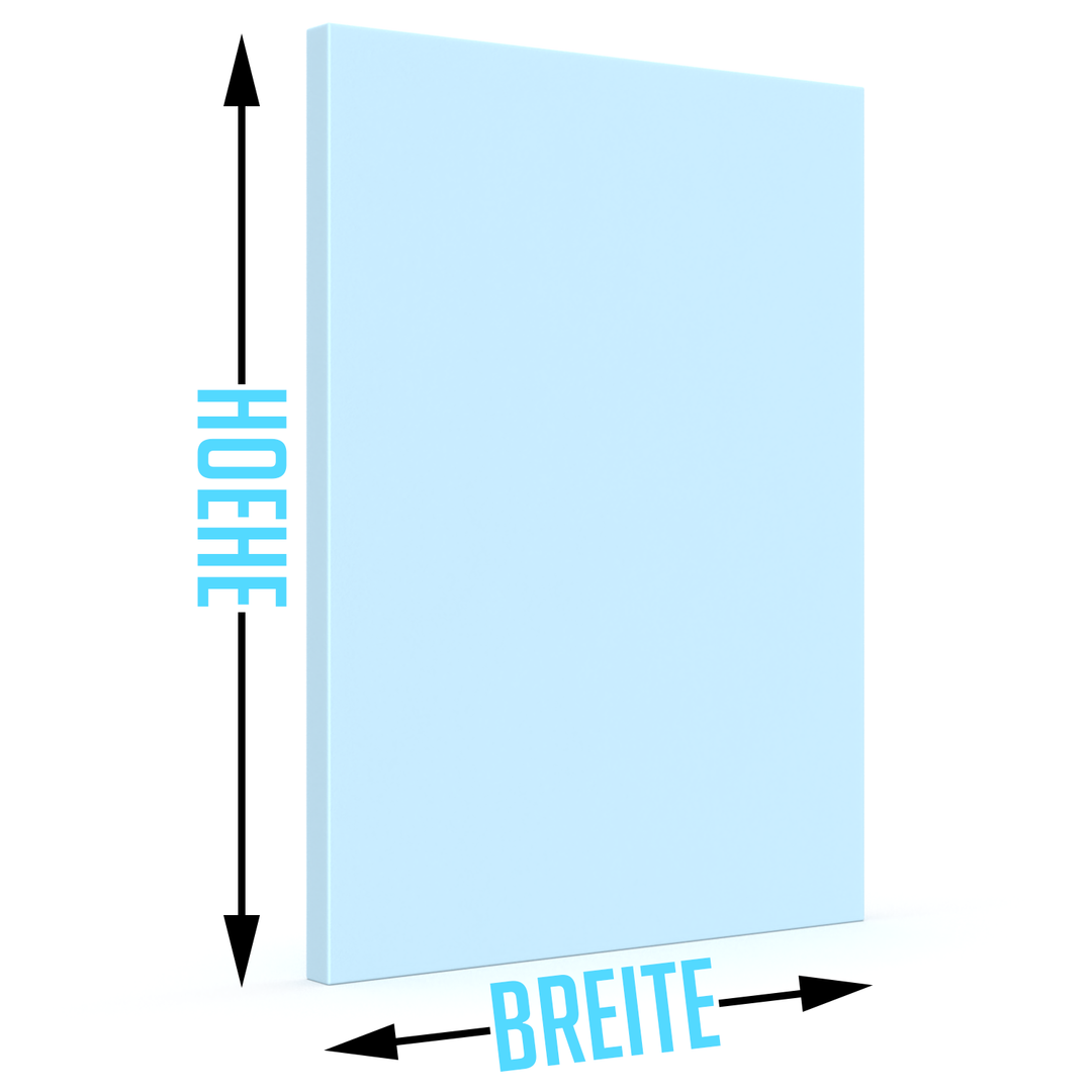 Küchenfront 19mm Kristallblau