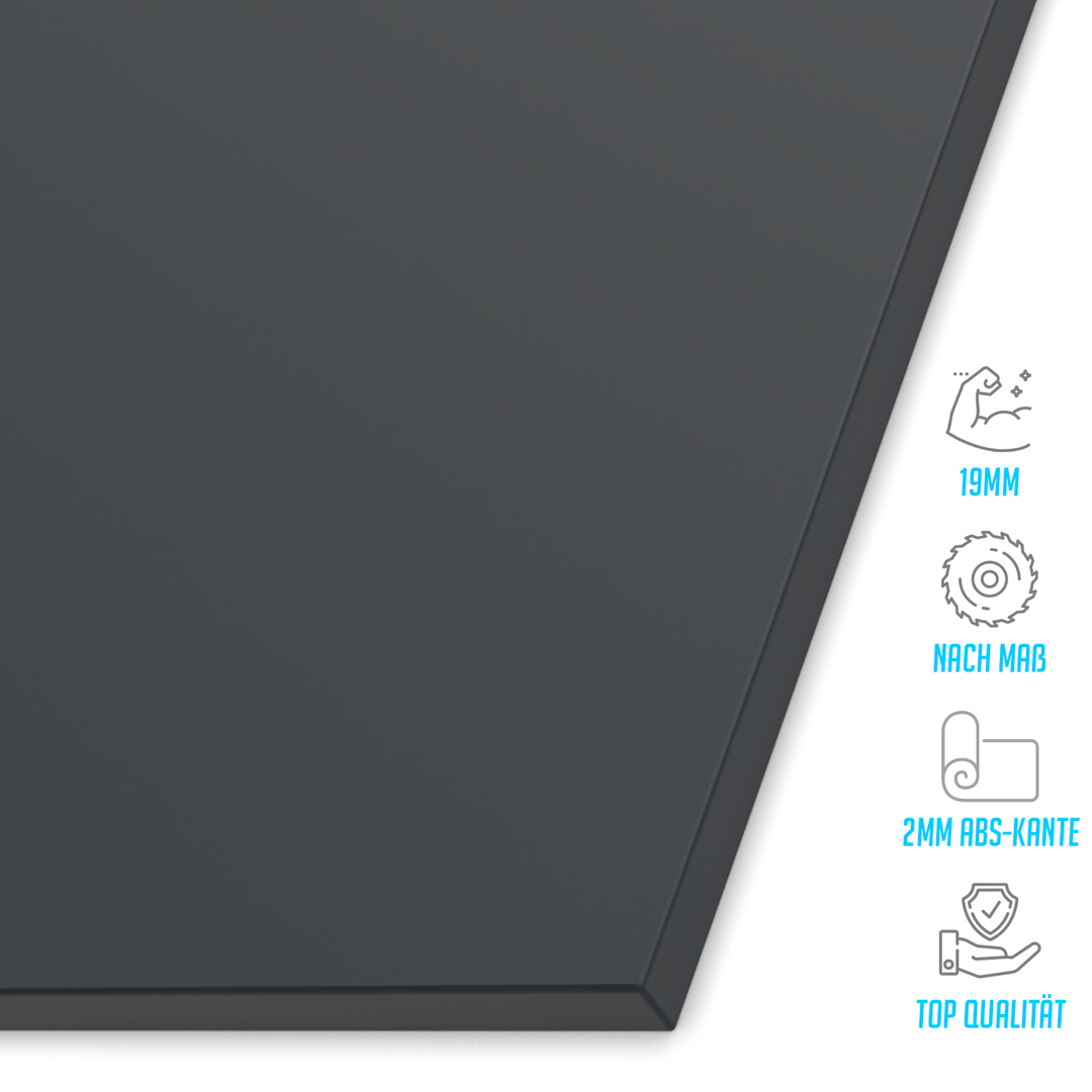 Küchenfront 19mm PRIMEBOARD Graphitschwarz